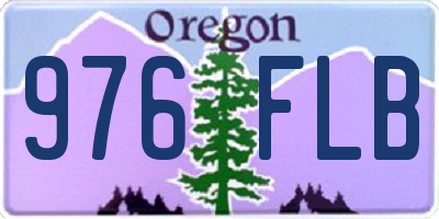 OR license plate 976FLB