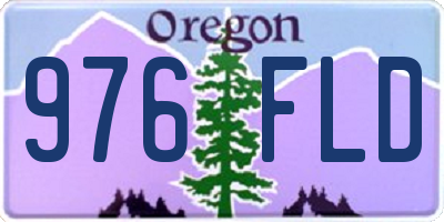 OR license plate 976FLD