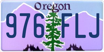 OR license plate 976FLJ