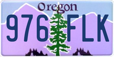 OR license plate 976FLK
