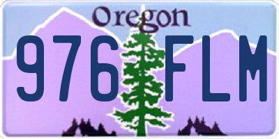 OR license plate 976FLM