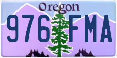 OR license plate 976FMA