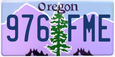 OR license plate 976FME