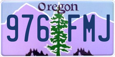 OR license plate 976FMJ