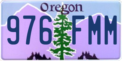 OR license plate 976FMM