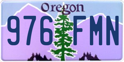 OR license plate 976FMN