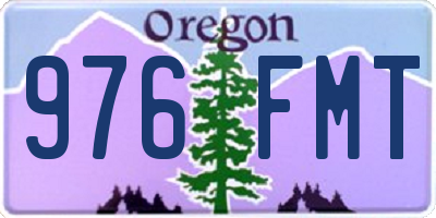 OR license plate 976FMT