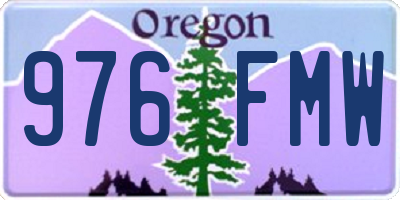 OR license plate 976FMW