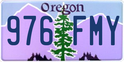 OR license plate 976FMY