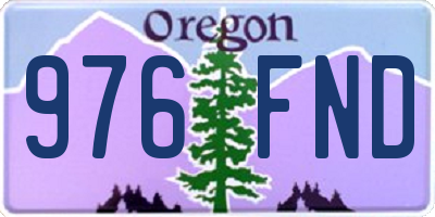 OR license plate 976FND