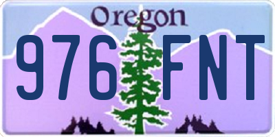 OR license plate 976FNT
