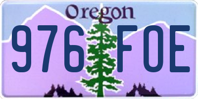 OR license plate 976FOE