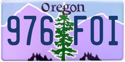OR license plate 976FOI