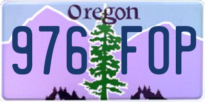 OR license plate 976FOP