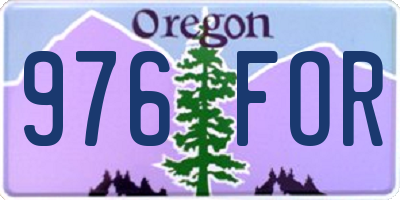 OR license plate 976FOR