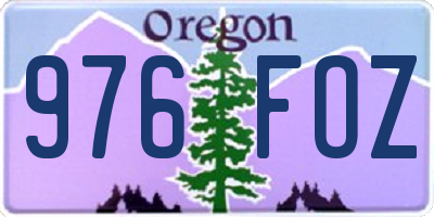 OR license plate 976FOZ