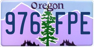OR license plate 976FPE