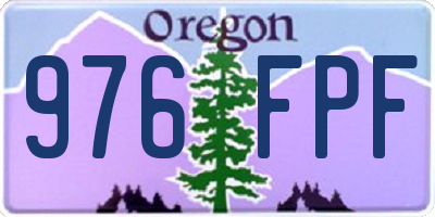 OR license plate 976FPF