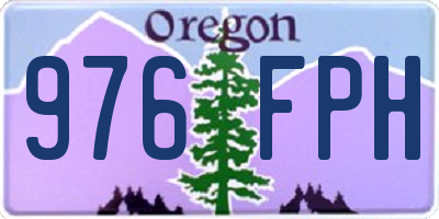OR license plate 976FPH
