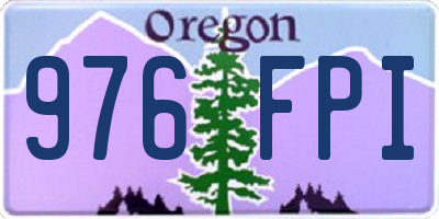 OR license plate 976FPI