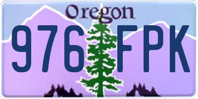 OR license plate 976FPK