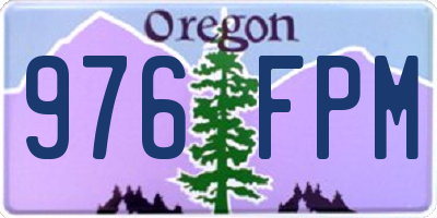 OR license plate 976FPM