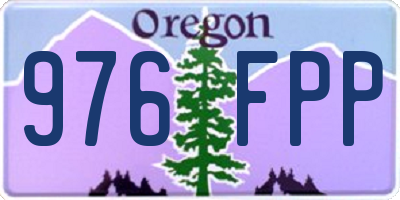 OR license plate 976FPP