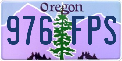 OR license plate 976FPS