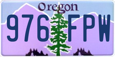 OR license plate 976FPW