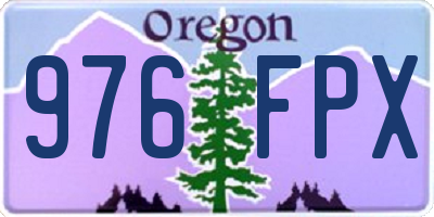OR license plate 976FPX