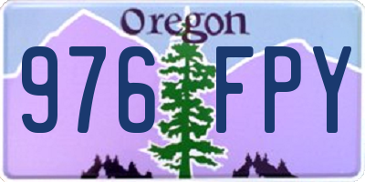 OR license plate 976FPY