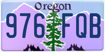 OR license plate 976FQB