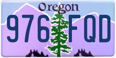 OR license plate 976FQD