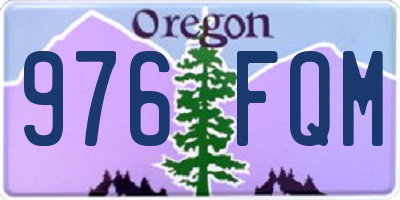 OR license plate 976FQM