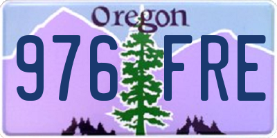 OR license plate 976FRE