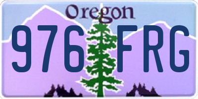 OR license plate 976FRG