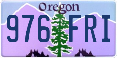 OR license plate 976FRI