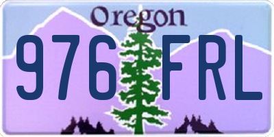 OR license plate 976FRL
