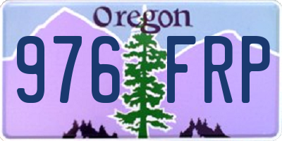 OR license plate 976FRP