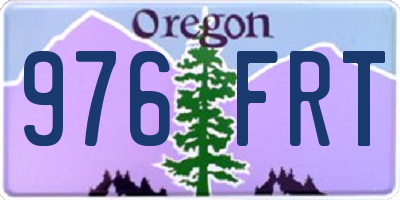 OR license plate 976FRT