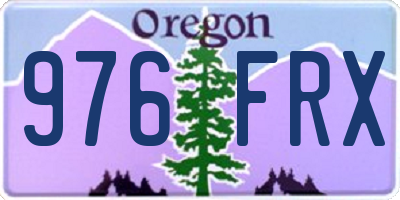 OR license plate 976FRX