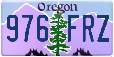 OR license plate 976FRZ