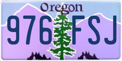OR license plate 976FSJ