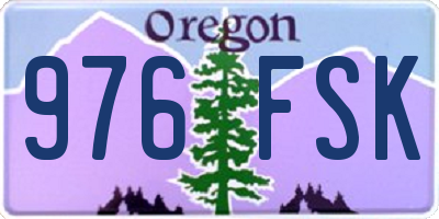 OR license plate 976FSK