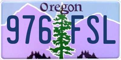 OR license plate 976FSL