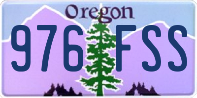 OR license plate 976FSS