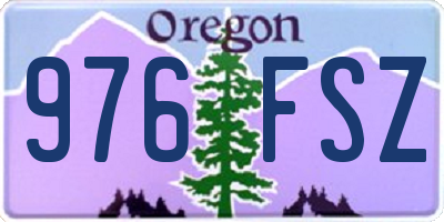 OR license plate 976FSZ