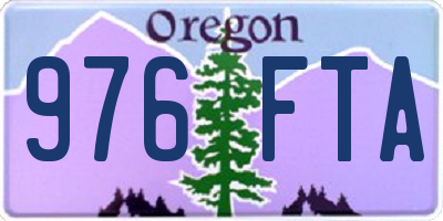 OR license plate 976FTA
