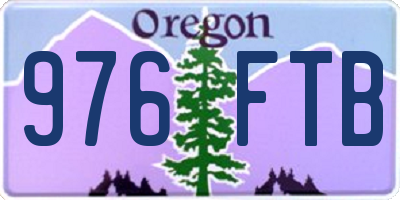 OR license plate 976FTB