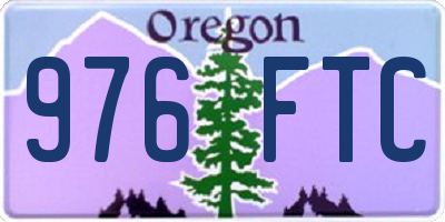 OR license plate 976FTC
